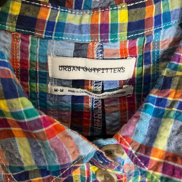 Urban Outfitters Women Zoey Workwear Romper Plaid Size M 100% Cotton - Picture 8 of 8